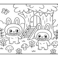 Desenhos para colorir Labubu