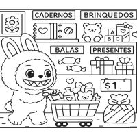 Desenhos para colorir Labubu