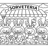 Desenhos para colorir Labubu