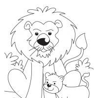 Desenhos para colorir Leões