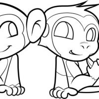Desenhos para colorir Macacos
