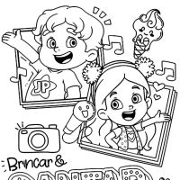 Desenhos para colorir Maria Clara e JP