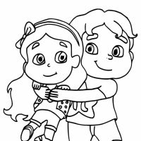 Desenhos para colorir Maria Clara e JP