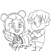Desenhos para colorir Maria Clara e JP