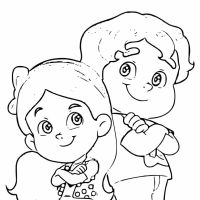 Desenhos para colorir Maria Clara e JP
