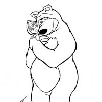 Desenhos para colorir Masha e o Urso