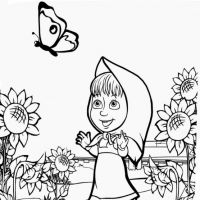 Desenhos para colorir Masha e o Urso