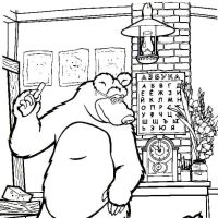 Desenhos para colorir Masha e o Urso