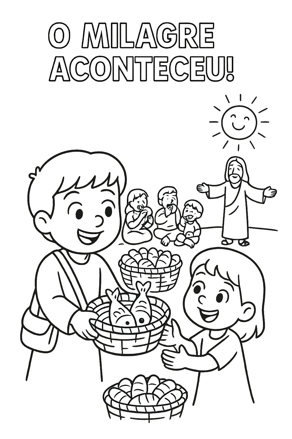 Jesus abençoa os alimentos