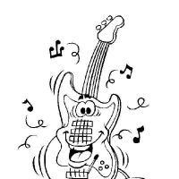 Desenhos para colorir Musica