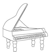 Desenhos para colorir Musica