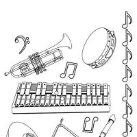 Desenhos para colorir Musica