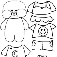 Desenhos para colorir Paper Duck
