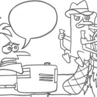 Desenhos para colorir Phineas e Ferb