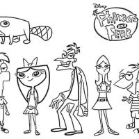 Desenhos para colorir Phineas e Ferb