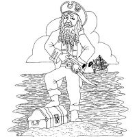 Desenhos para colorir Piratas