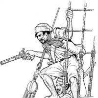 Desenhos para colorir Piratas