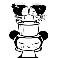 Desenhos para colorir Pucca e Garu