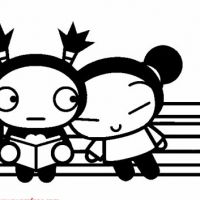 Desenhos para colorir Pucca e Garu