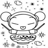 Desenhos para colorir Pucca e Garu