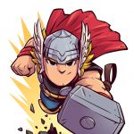Desenho de Thor para colorir grátis