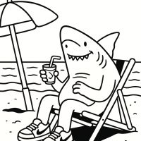 Desenhos para colorir Tubarões