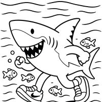 Desenhos para colorir Tubarões